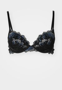 DISRUPTIVE GLAMOUR PADDED PLUNGE - Soutien-gorge push-up - black/blue