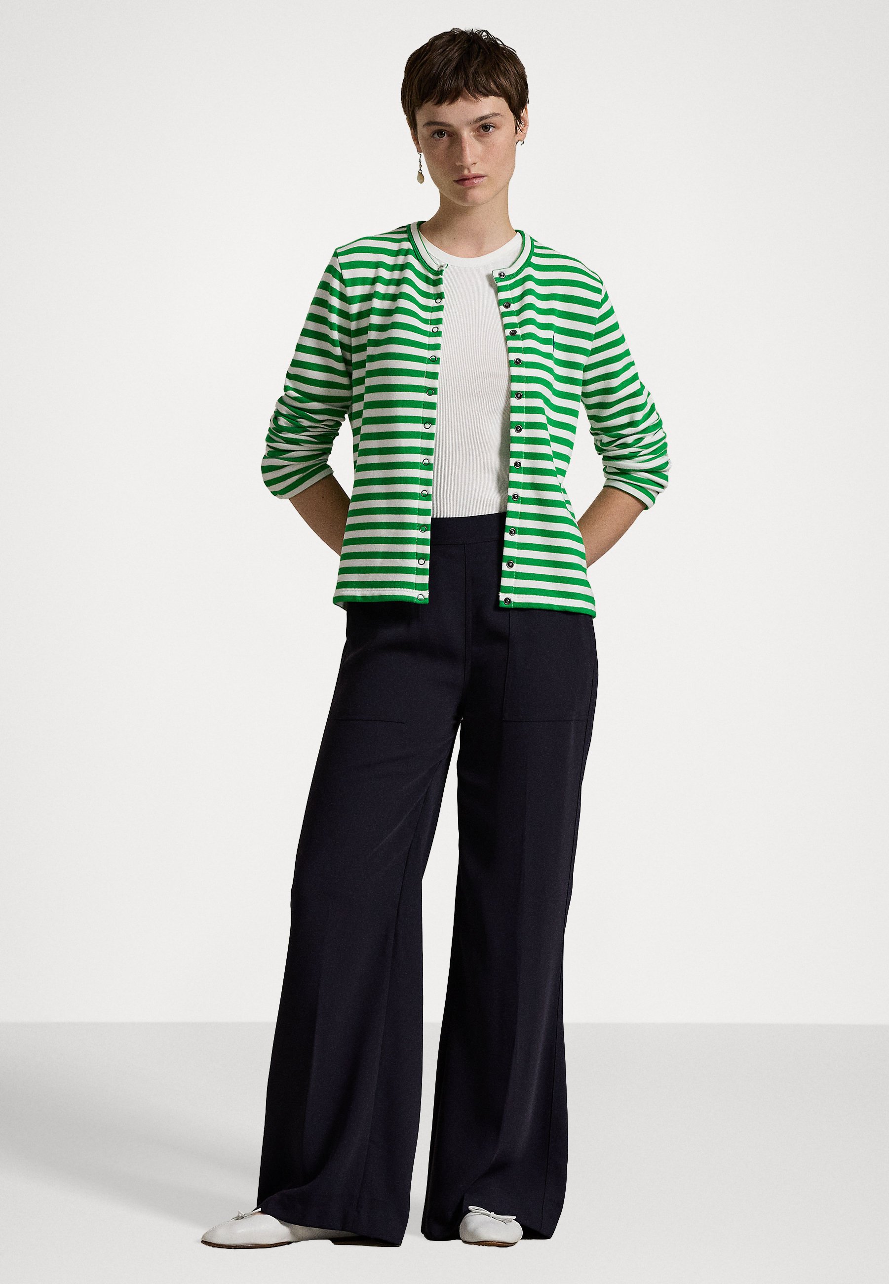 Polo Ralph Lauren STRIPED FRENCH TERRY CARDIGAN - Cardigan