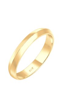 Goldfarbener Ring aus 925 Silber, mit einem glatten, runden Band und einer polierten Oberfläche sowie einem schlichten, ungeschmückten Design.