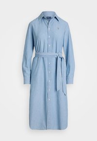 COTTON CHAMBRAY BELTED SHIRTDRESS - Rochie din denim - chambray