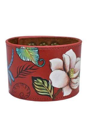 ANUSCHKA, PAINTED  - Armband - crimson garden