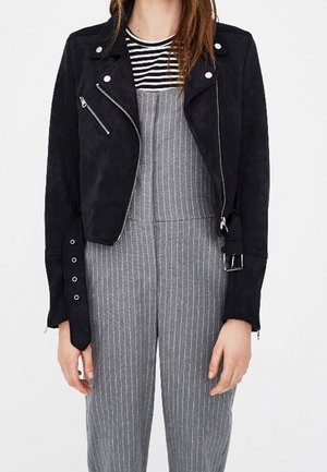 Chaqueta de cuero sintético - black