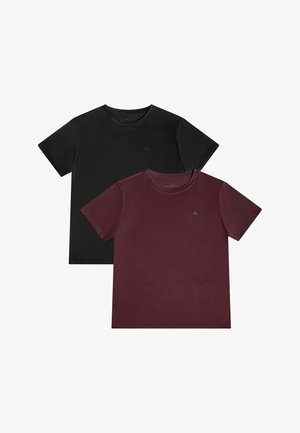 Danish Endurance, MOMENTUM RUNNING 2-PACK - Sports T-shirts - black bordeaux