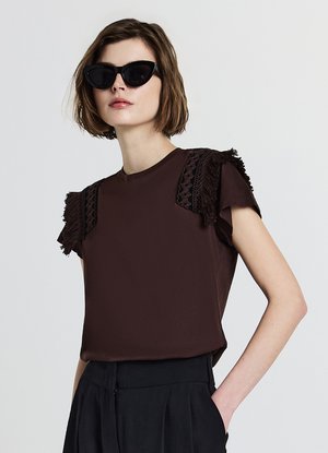 Calliope PASSAMANERIA  - T-shirt con stampa - marrone