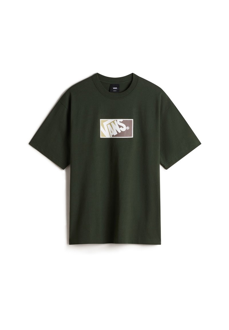 Vans T-shirt print donkergroen