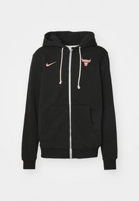 Nike Performance NBA CHICAGO BULLS FULL ZIP HOODY - Klubu apģērbs - black/pale ivory/red stardust