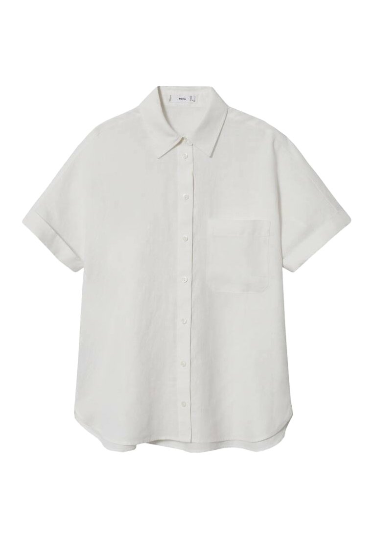 Mango Overhemdblouse crème Mango Overhemdblouse crème
