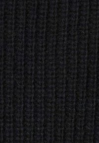 Tessuto nero a coste con linee verticali. Il materiale presenta una superficie morbida, con un colore uniforme e sottili variazioni di profondità.