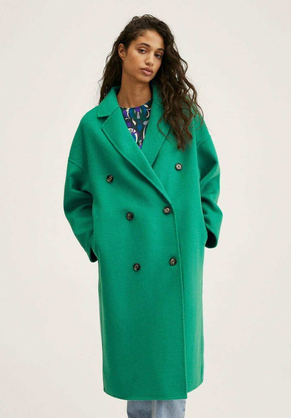 Mango green coat Outlet