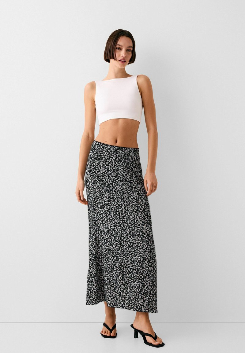 Bershka Maxirok zwart Bershka Maxirok zwart