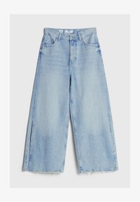 Bershka Culotte Mit Schlitzen Jean Flare Blue Denim Denim Bleu Zalando Fr