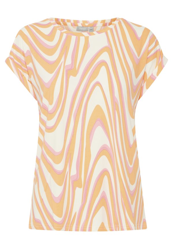 FRSEEN - Print T-shirt - apricot wash aop ms2
