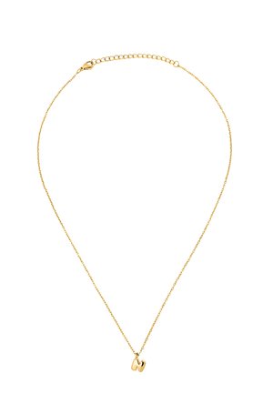Collier délicat en chaîne d'or avec un petit pendentif en or en forme de la lettre "N" et un fermoir réglable.