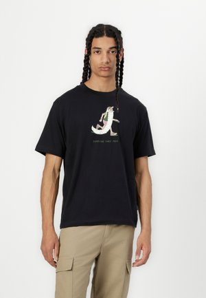 New Balance BEARDED RUNNER UNISEX - T-shirts print - black