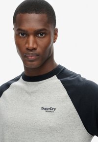Superdry & Co ESSENTIAL LOGO - Langærmet T-shirt - grey fleck marl eclipse navy