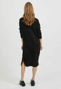 VILA VIMADELIA VNECK DRESS - Stickad klänning - black