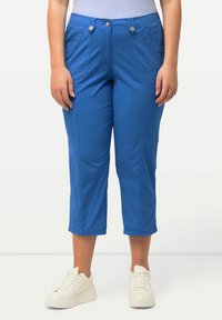 Ulla Popken 7/8 RETROUSSABLE POCHES - Pantalon classique - medium blue