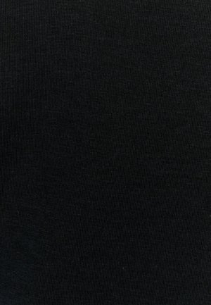 Black fabric with a fine ribbed texture. The surface is smooth and even, showcasing a deep black color with no patterns or accents.