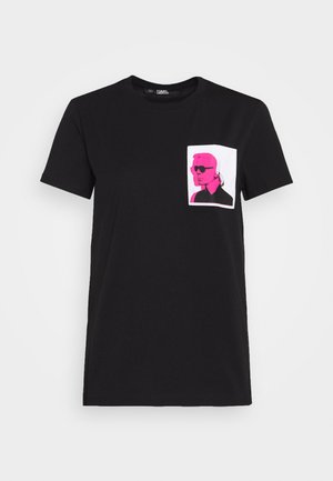 T-shirt med print - black
