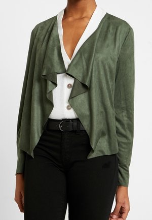 Imitatieleren jas - dark green