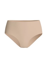 Slip alto color carne realizzato in tessuto morbido, con un design senza cuciture e bordi lisci per garantire comfort e una vestibilità discreta.