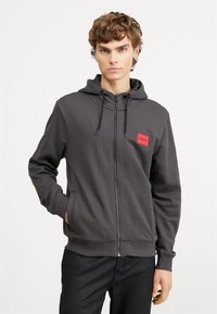 HUGO - DAPLE - Zip-up sweatshirt - dark grey Thumbnail Image 1