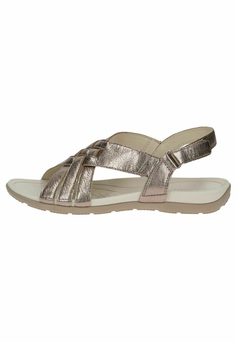 Sandalias Planas CAPRICE Para Mujer - Modelo 9-9-28703-26, Parte Superior De Cuero, Talla Medium