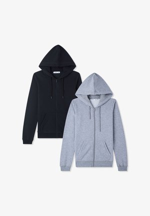Terranova, FETD02583P25PK2 PACK 2 PZ ZIP CAP TU FT S163 - Felpa con zip - x nero x grigio
