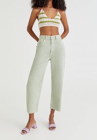 PULL&BEAR Vaqueros rectos - mottled light green