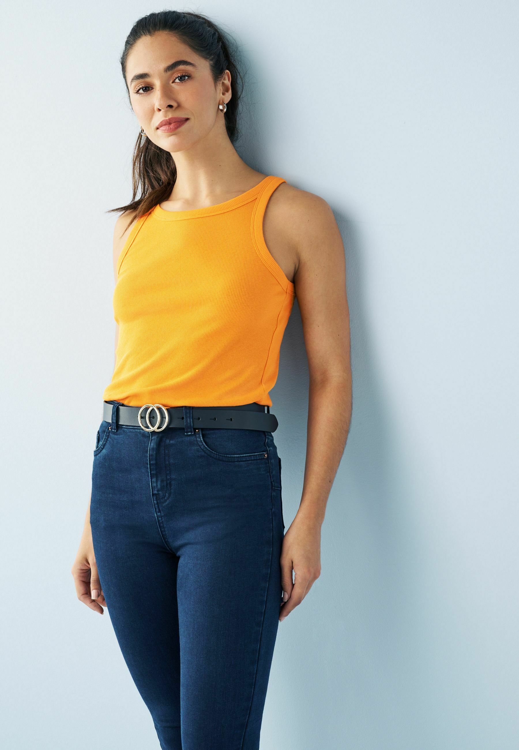 Top Sans Manches Next - Imprimé Aztec Multicolore (noir, Rose, Orange) - Taille 14/16 - Neuf Sans étiquettes