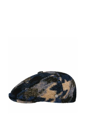 CAMOUFLAGE BUTTON TOP FLAT - Beanie - blau