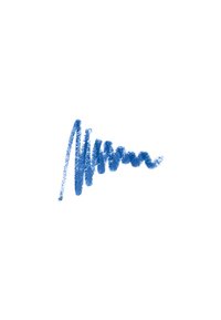 Trait bleue semblable à de la craie sur un fond blanc, caractérisé par une ligne texturée et inégale avec une largeur variable et une couleur vive.