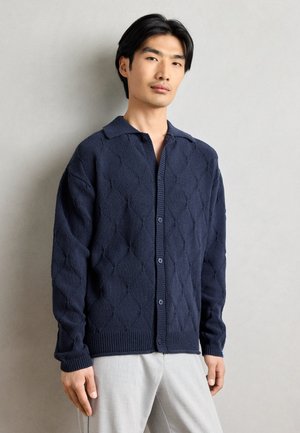Scotch & Soda OPEN WORK LONG SLEEVE - Cardigan - sky captain