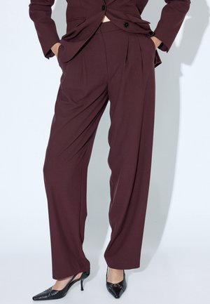 HIGH RISE  - Trousers - bordeaux
