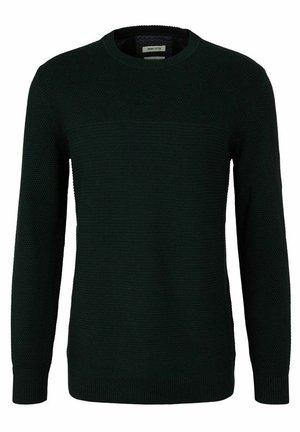 Stickad tröja - dark gable green melange