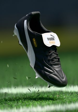 KING TOP MXSG - Football boots soft ground - black/white/gold