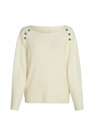 KARL LAGERFELD, KARL LAGERFELD LOUNGEWEAR TOP FLUFFY - Pullover - cannoli cream