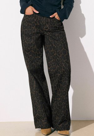 Next, Wide Leg - chocolate brown true leopard print
