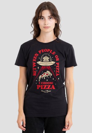 TOY STORY PIZZA OR PEOPLE - Print T-shirt - black
