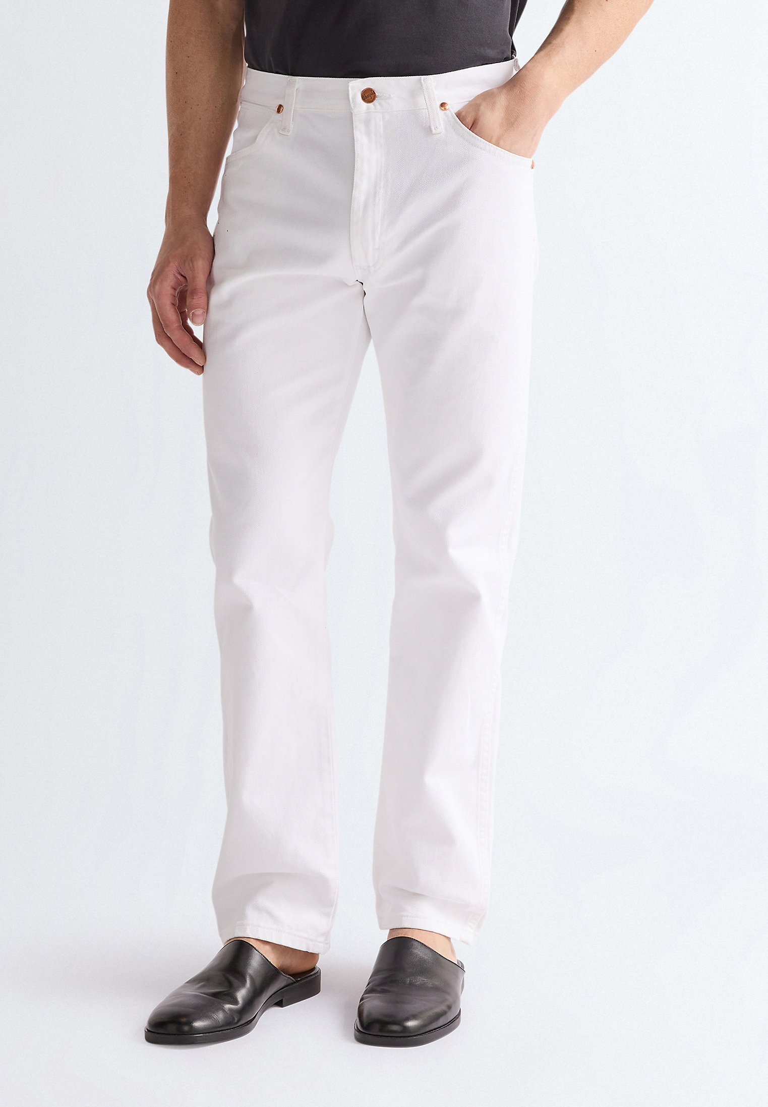 Wrangler 13MWZ - Straight leg jeans - off white/white denim - Zalando