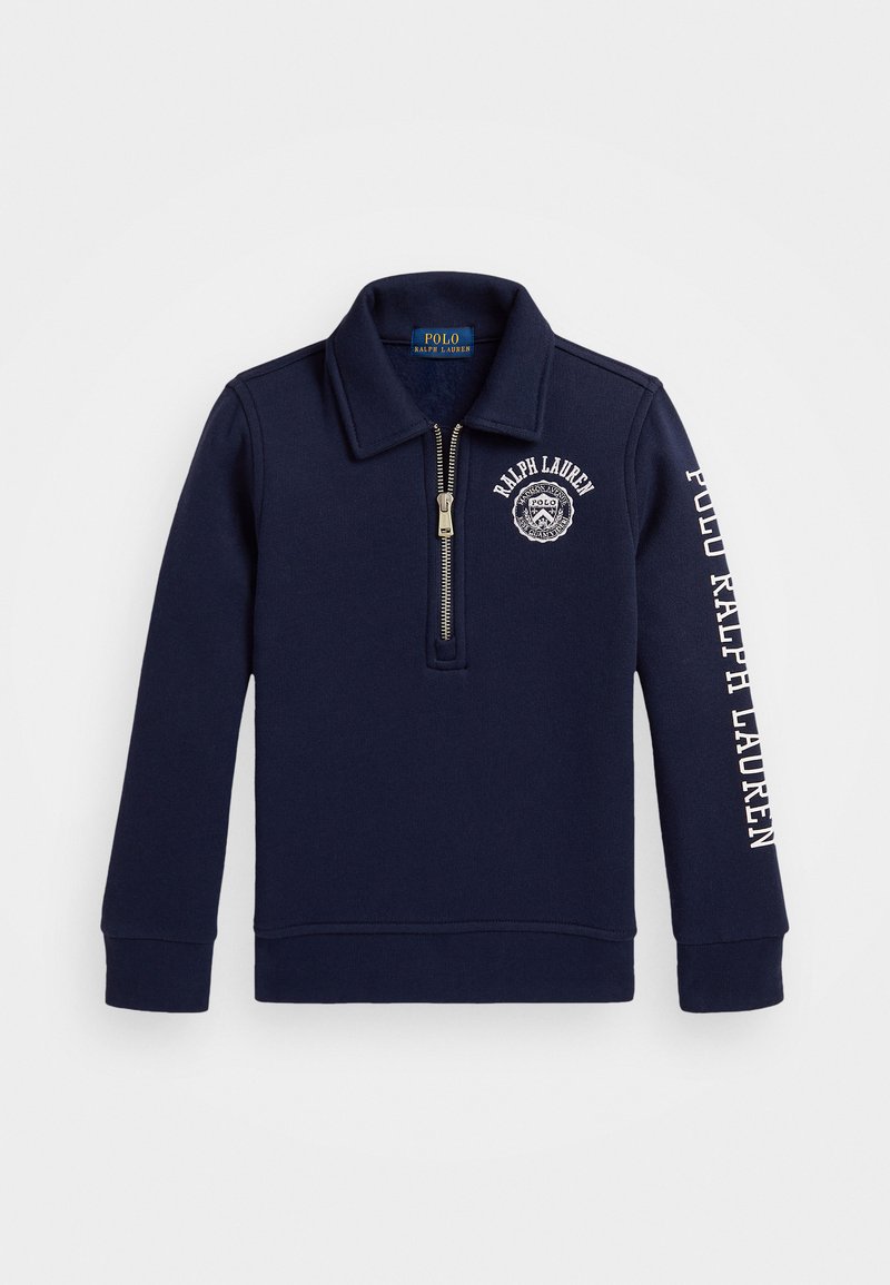 Polo Ralph Lauren LOGO FLEECE COLLARED SWEATSHIRT - Πόλο - refined navy