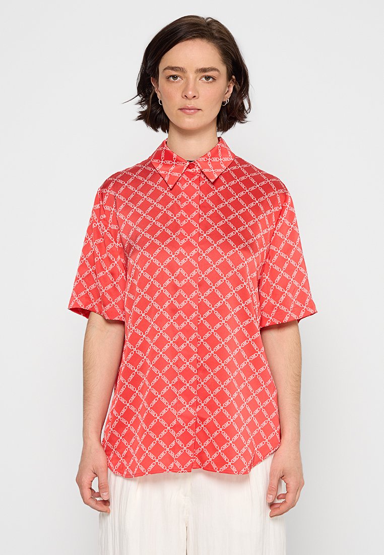 Michael Kors Overhemdblouse koraalrood Michael Kors Overhemdblouse koraalrood