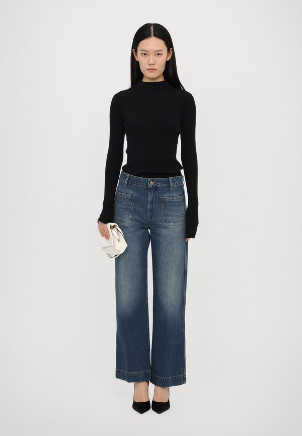 CROPPED KICK ALINA - Straight leg jeans - heavy vintage indigo4