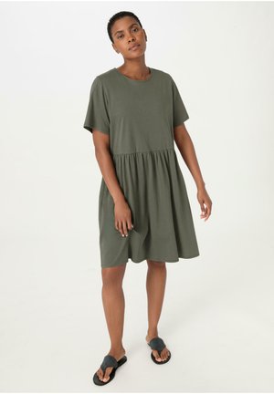 Jerseykleid - oliv