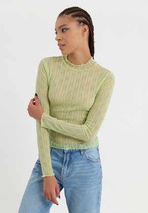 WIDE MESH LS TOP / EO-AW24-D006-SJ / 912 - NEON YELLOW - Langærmet T-shirt - neon yellow
