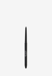 Black retractable eyeliner pencil with a pointed tip and a built-in blending sponge at the opposite end. Smooth, matte finish.