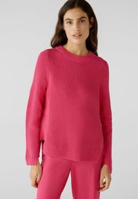 Oui RUBI MIT REISSVERSCHLUSS - Strickpullover - pink
