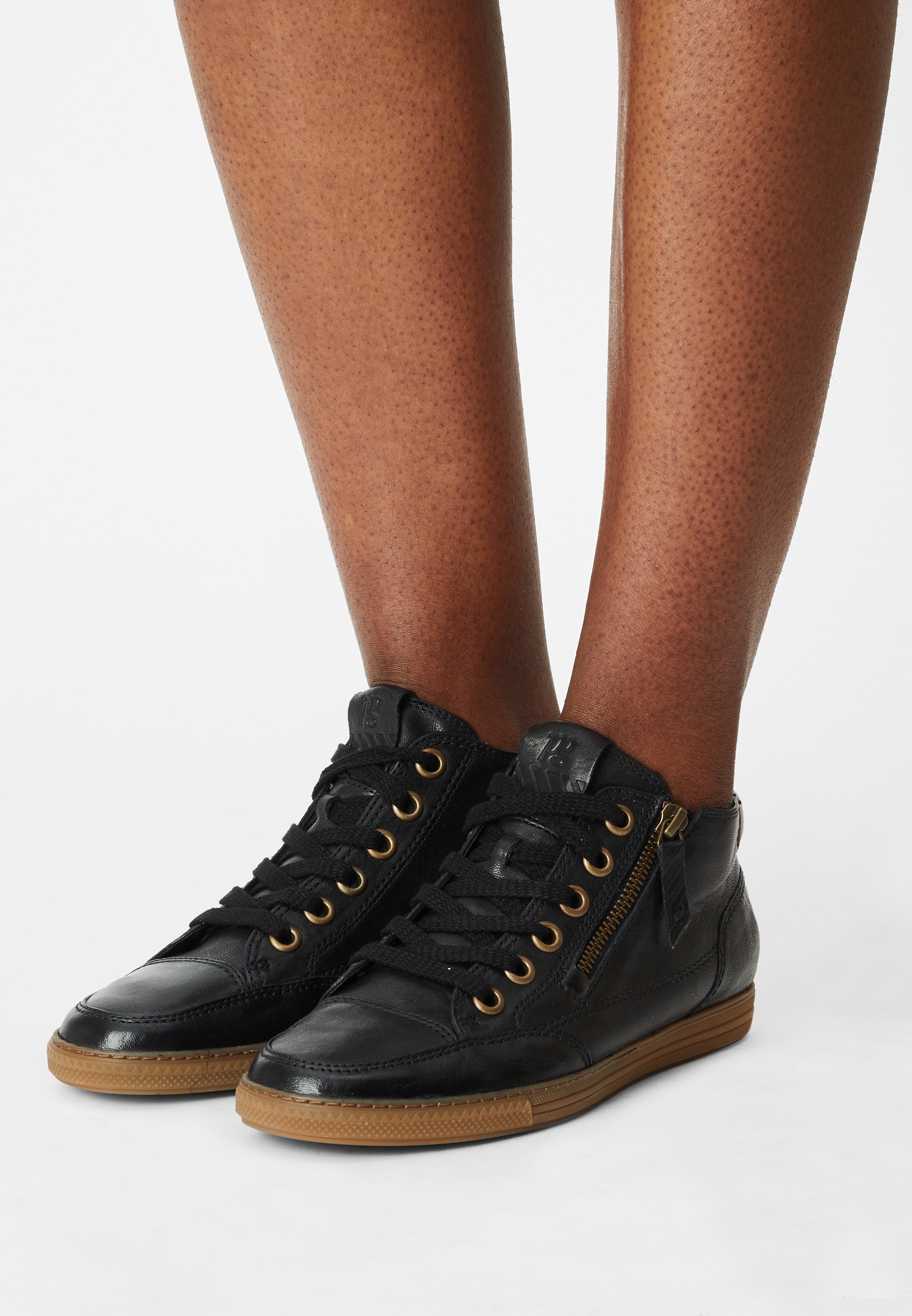 Paul Green Sneakers hoog - schwarz/mittelbraun/zwart - Zalando.nl