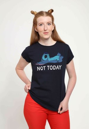 DISNEY LILO & STITCH NOT TODAY - T-Shirt print - navy blue