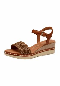 Marco Tozzi Sandalias con plataforma - cognac comb